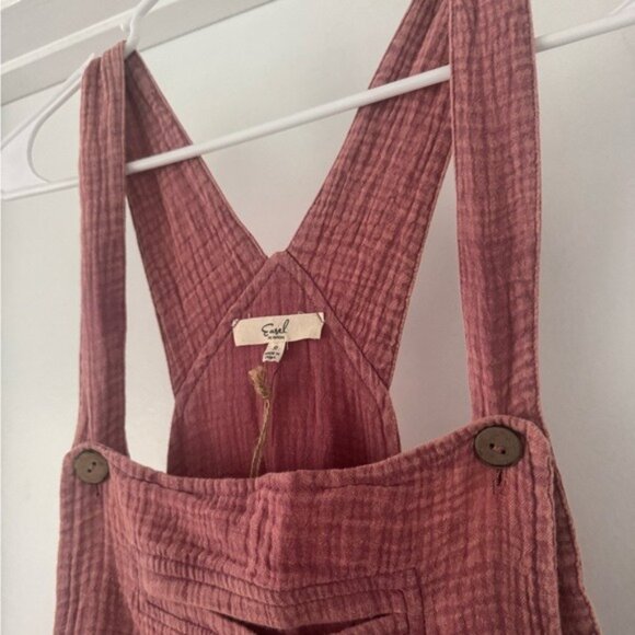 Boutique Pink Gauze Jumpsuit Overalls Small NWT – Boho Wide Leg - Picture 6 of 8